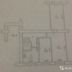 Продам квартиру    3-к квартира  60 м²  на 2 этаже 2-этажного панельного дома