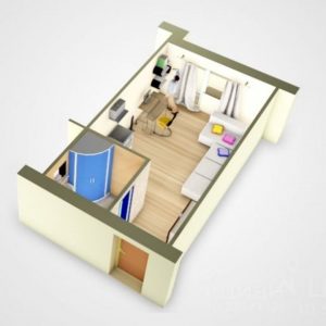 Продажа 1-к квартиры, 24  км.м., 3/4 этаж