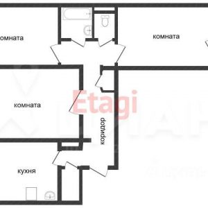 3-к. квартира, 68 м², 6/9 эт.